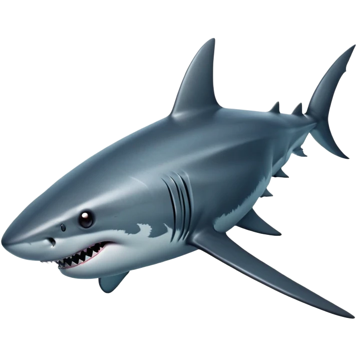 cinematic-shark-realistic-full-body-swimming-emoji,-sleek-powerful-body-gliding-through-the-ocean-depths,-dark-grey-skin-glossy-and-textured,-sharp-angular-fins-cutting-through-the-water,-piercing-black-eyes-focused-intensely,-rows-of-razor-sharp-teeth-slightly-visible,-simplified-yet-realistic-focused-features,-highly-detailed,-glowing-with-an-eerie-deep-sea-glow emoji