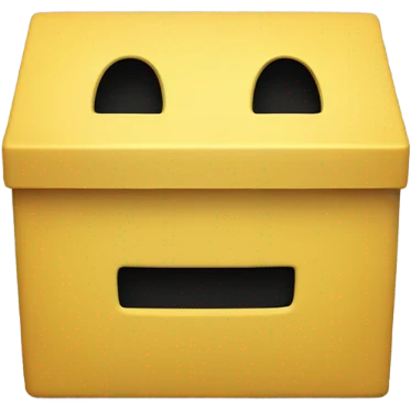 A Yellow emoji box block with 2 black vertical lines  emoji