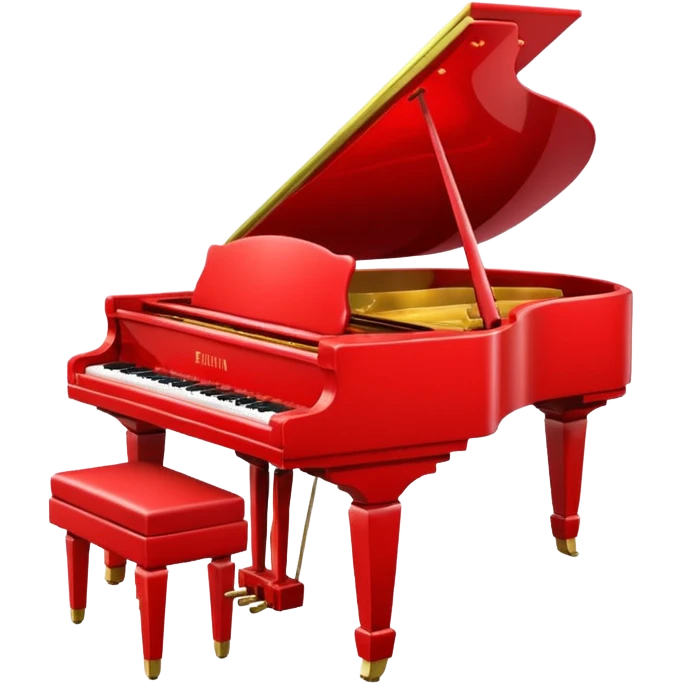 tiny red grand piano for emoji emoji