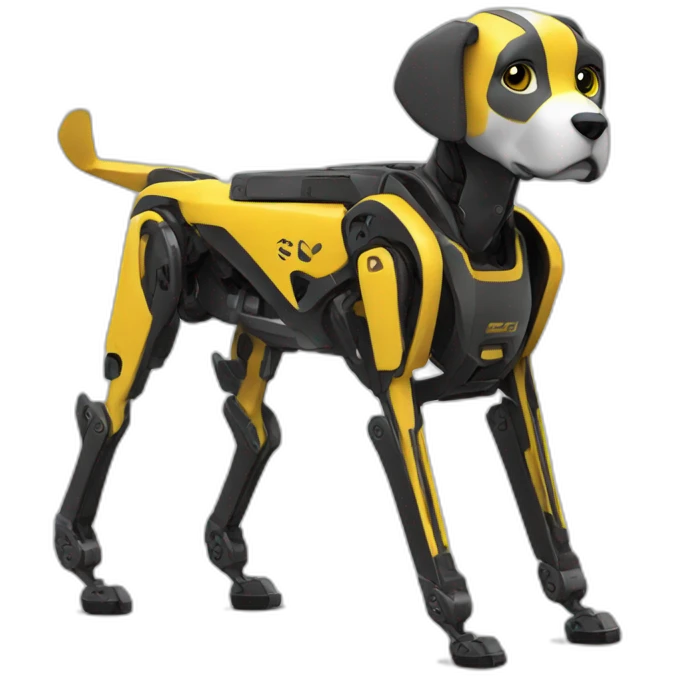 Boston dynamics, spot in yellow emoji