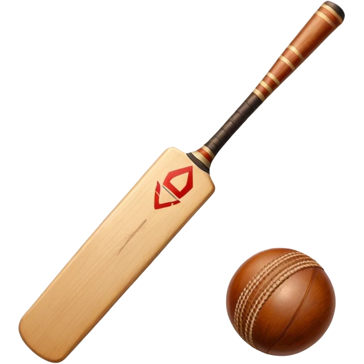Only Cricket bat and ball emoji