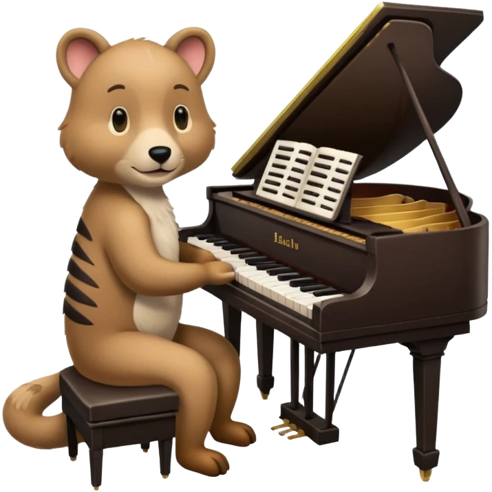 animal playing piano emoji