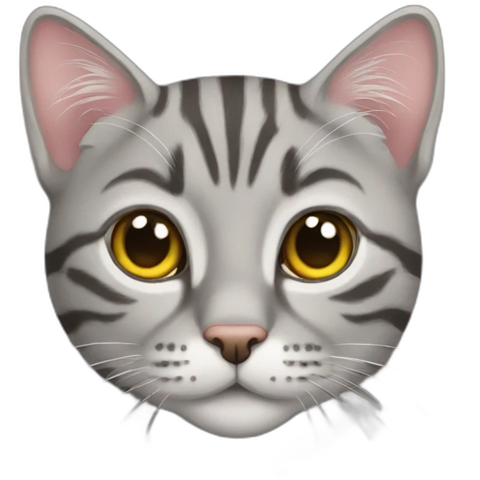 grey tabby cat emoji