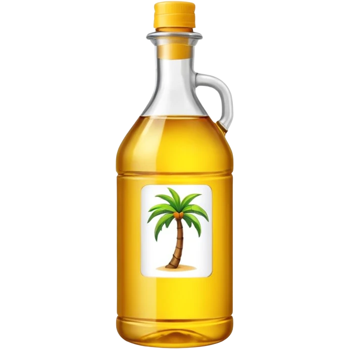 yellow palm cooking oil bottle, slightly tilted emoji
