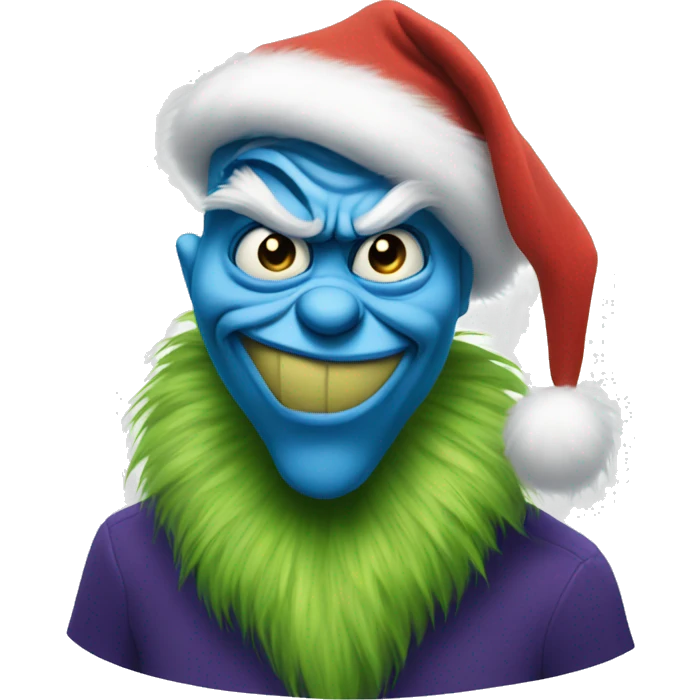 blue mischevious grinch  emoji