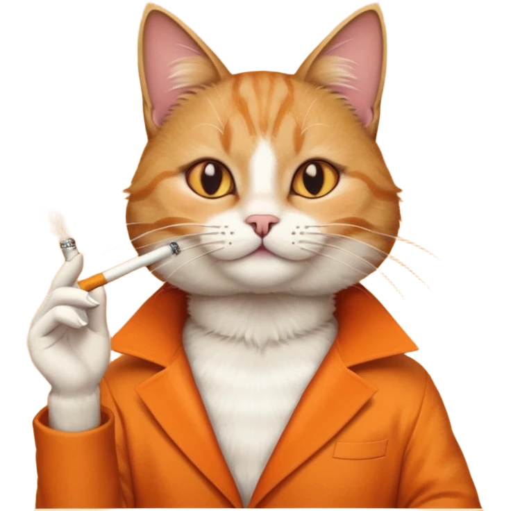 cat smoking emoji