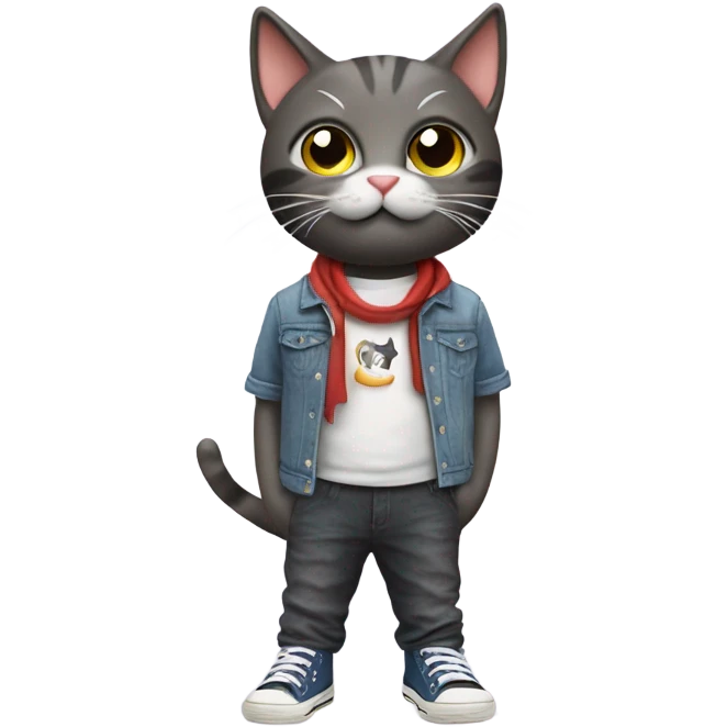  Cat wear Converse ￼  emoji