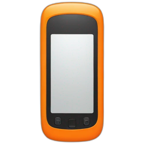 orange phone pictogram emoji