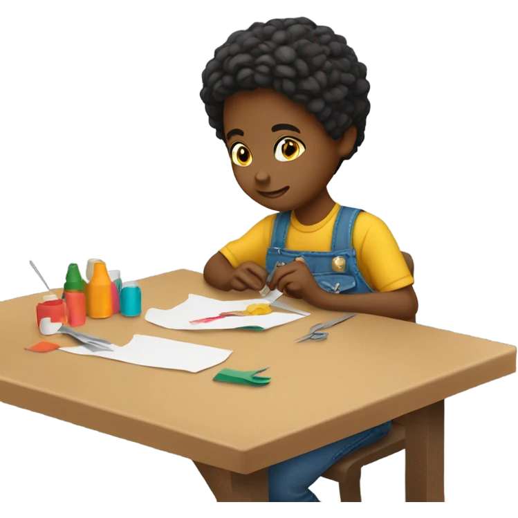 a child does handicrafts emoji