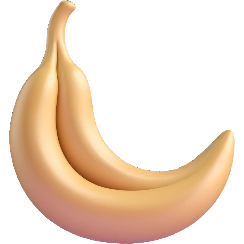 3D color illustration of cashew nuts, realistically shaped curved crescent nuts, smooth slightly wrinkled beige light tan texture, glossy slightly roasted with soft sheen, a few cashews grouped together, emoji clip-art style, clean 3D style, pure white background emoji