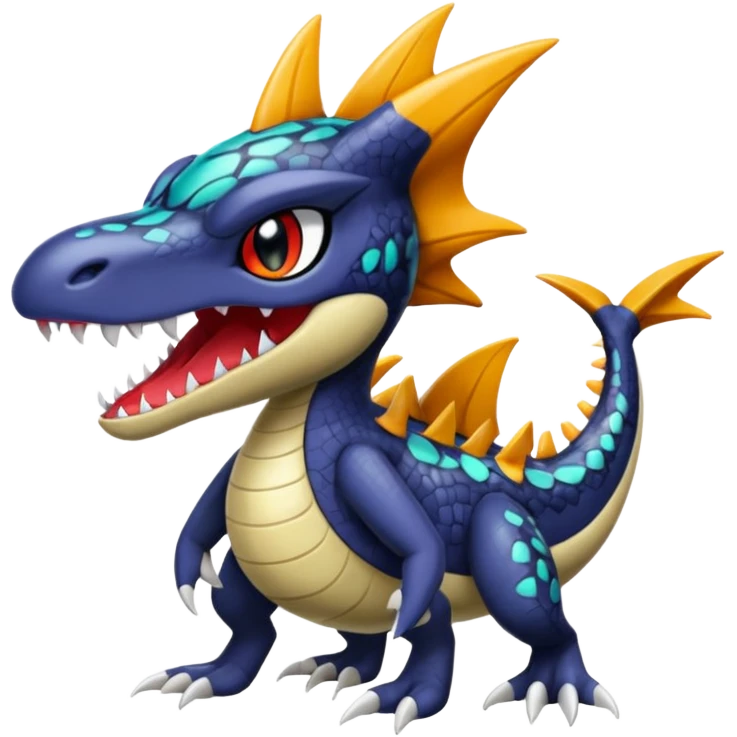 Meloetta-Garchomp-Pokémon-Fakémon-fusion-hybrid-creature emoji