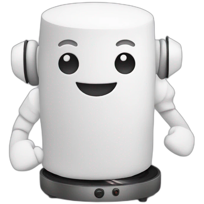 Marshmallow dj emoji
