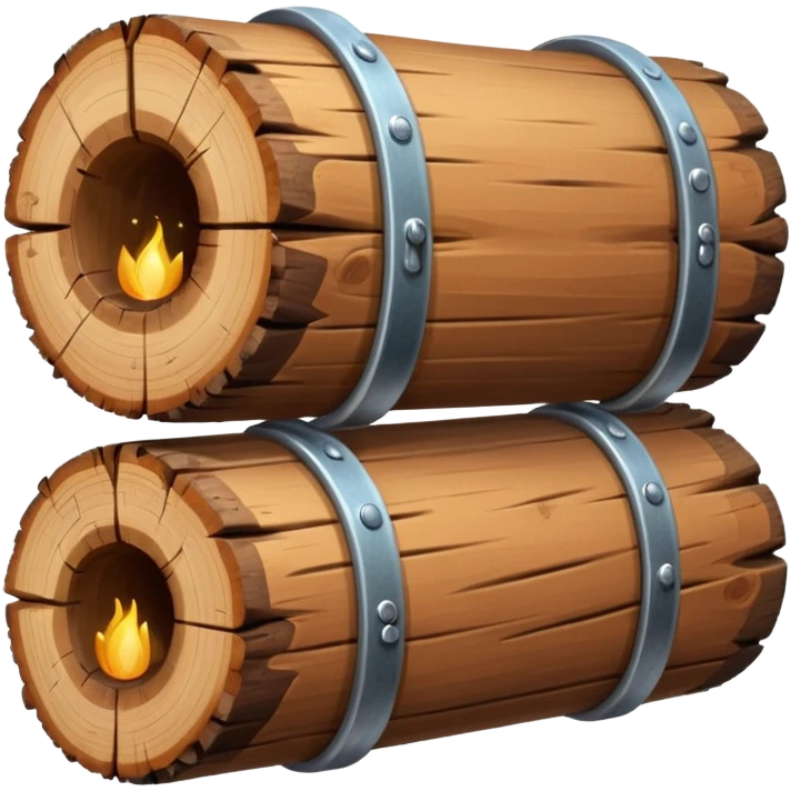 two log emojis, stacked on top of each other, one hanging over the side, with subtle sparkles in the background emoji