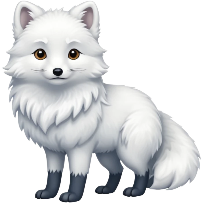 polar full body Arctic fox emoji