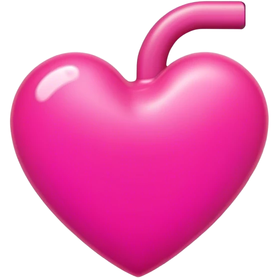 Hot pink plastic heart emoji
