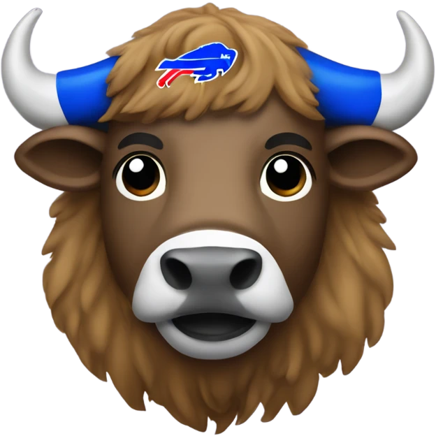 Buffalo wearing Buffalo Bills attire emoji