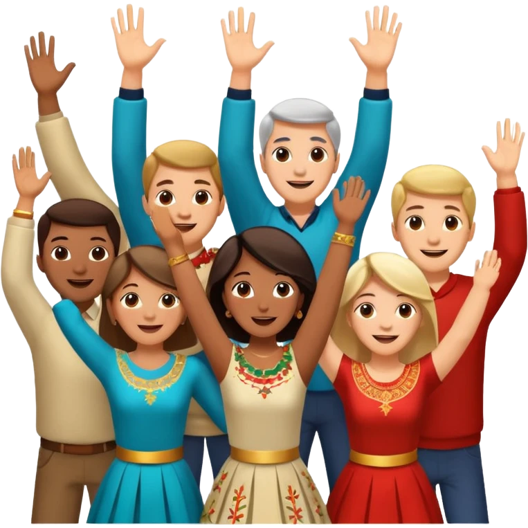 I want an emoji with people making a “horă” emoji