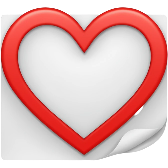 heart symbol on a document sheet emoji