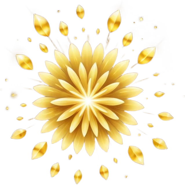 Cluster of radiant golden sparkles floating in mid‑air, soft bokeh, magical glow, dark blurred background, high resolution emoji