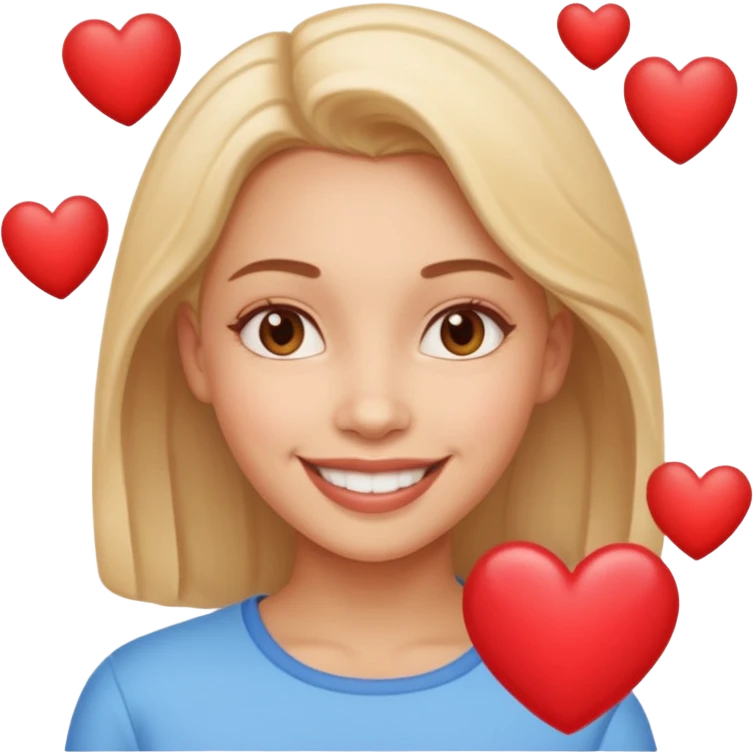loutre amoureuse avec des cœurs emoji