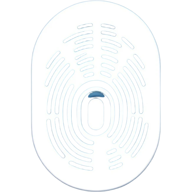 3D render of Fingerprint, forensic investigation aesthetic, sterile clinical lighting, cool blue undertones, sharp high-contrast details, professional clean look, Apple emoji style, isolated on white background --v 6.0 emoji