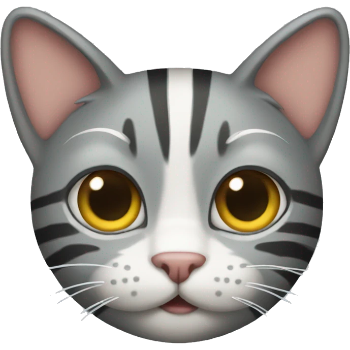 Gray striped cat emoji