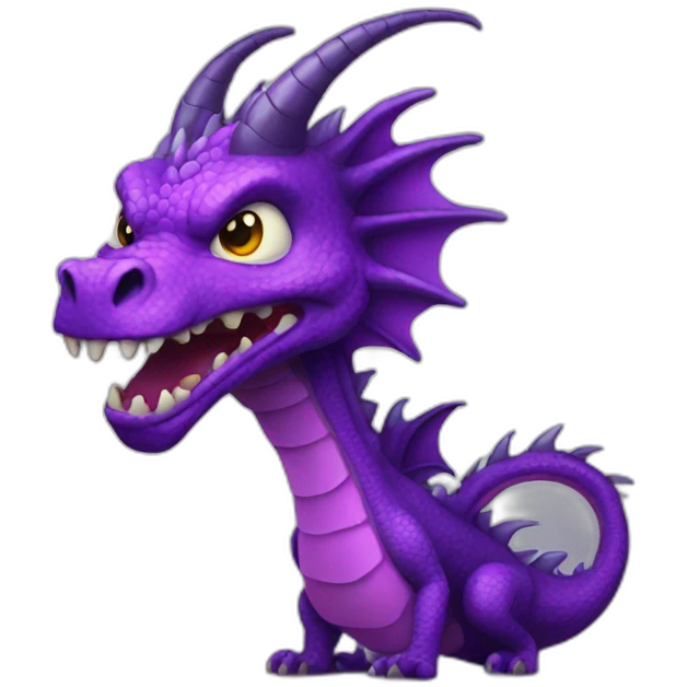 scary purple dragon emoji