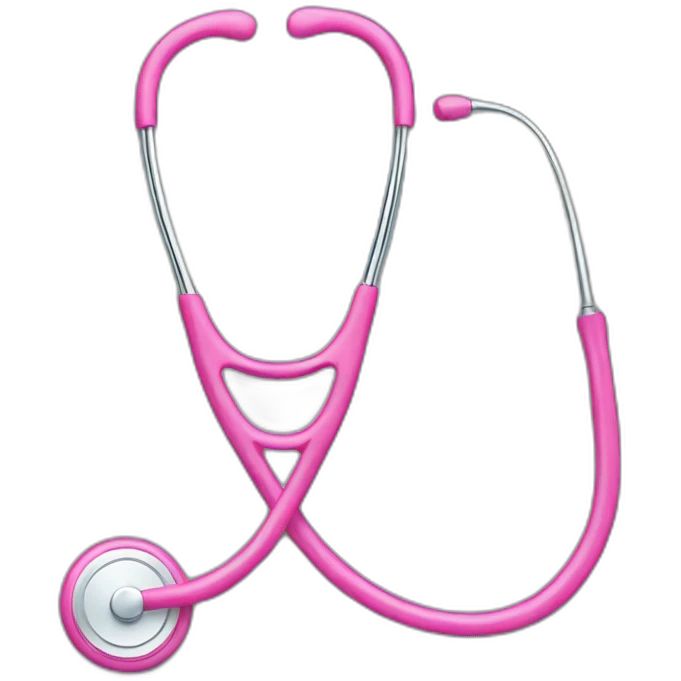 Pink stethoscope emoji