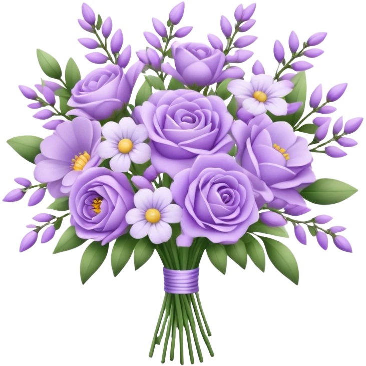 Pastel purple bouqet emoji