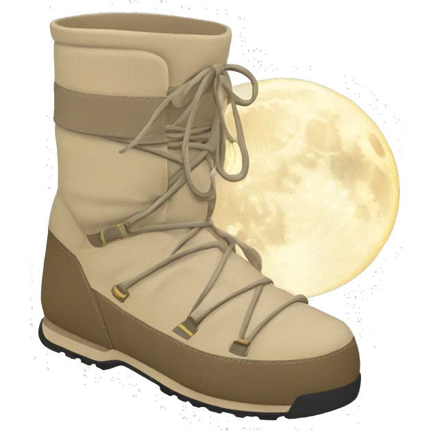 Beige color Moon Boot emoji