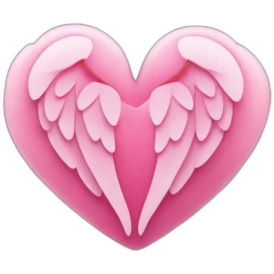 Coeur Rose Avec Des Ailes emoji