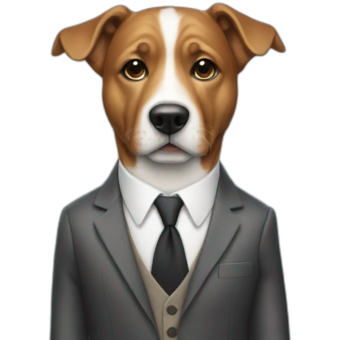 dog with suit  emoji