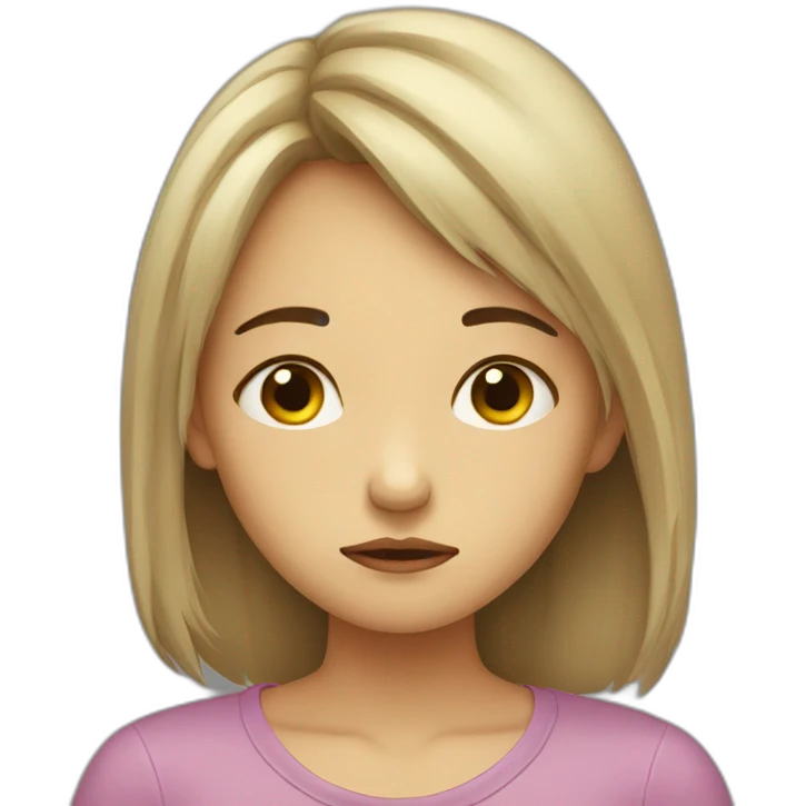 Depressed girl emoji
