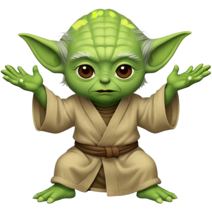 yoda doing a "fuck" move  emoji