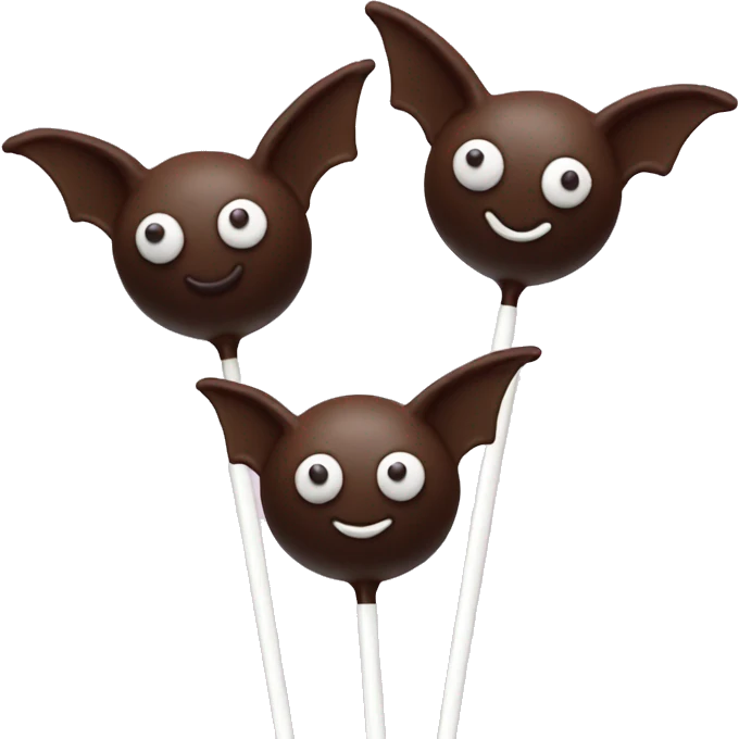 bat shaped cake pops emoji