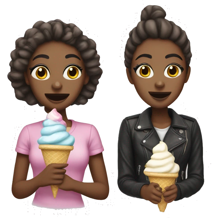 powderpuff girls with ice cream emoji