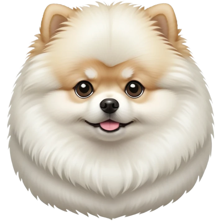 Fat white Pomeranian emoji