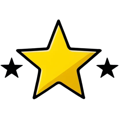 half yellow star symbol emoji