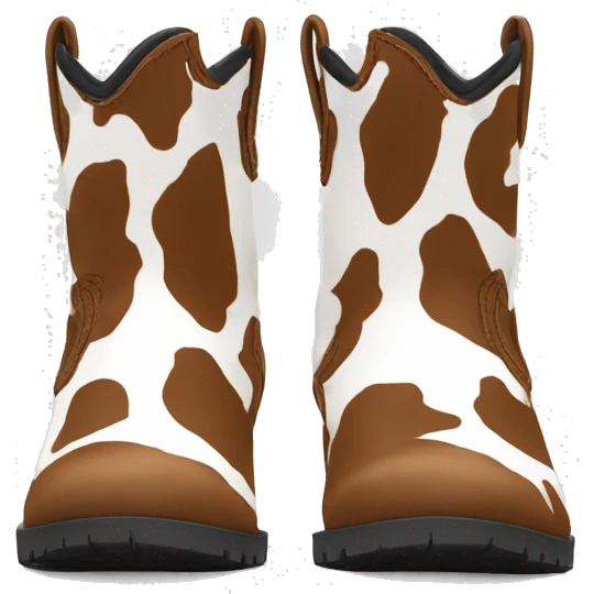cow print boots emoji