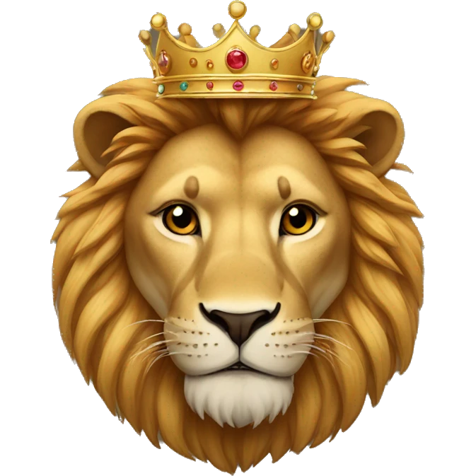 Lion with the crown emoji