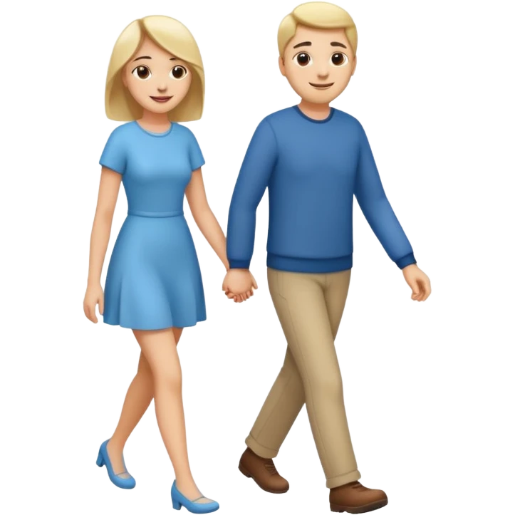 ligth couple walking full body emoji