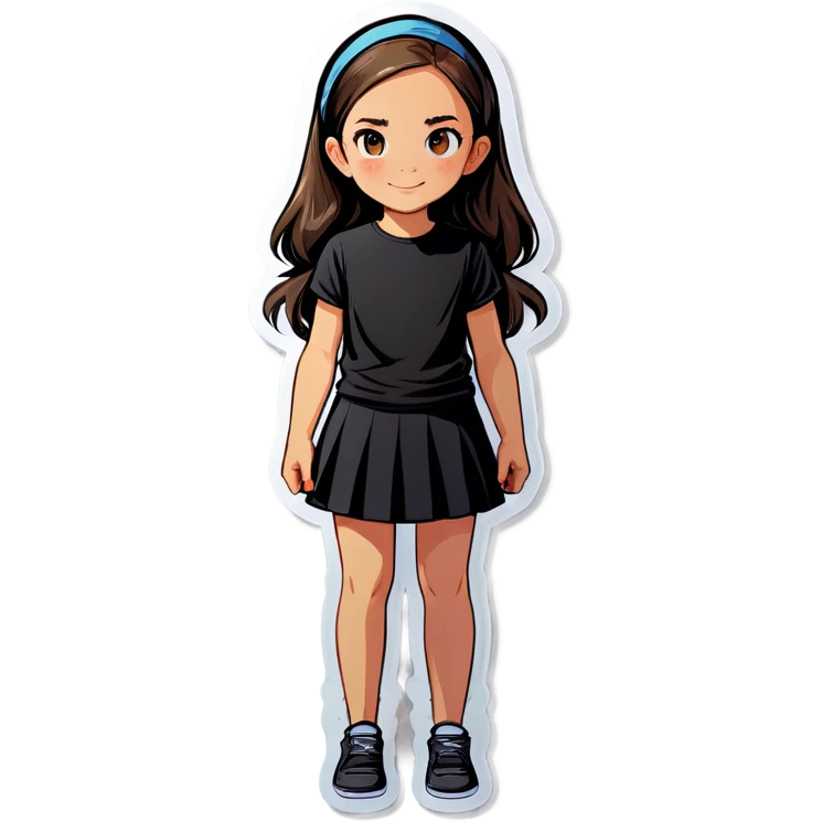 girl in black shirt indoors emoji