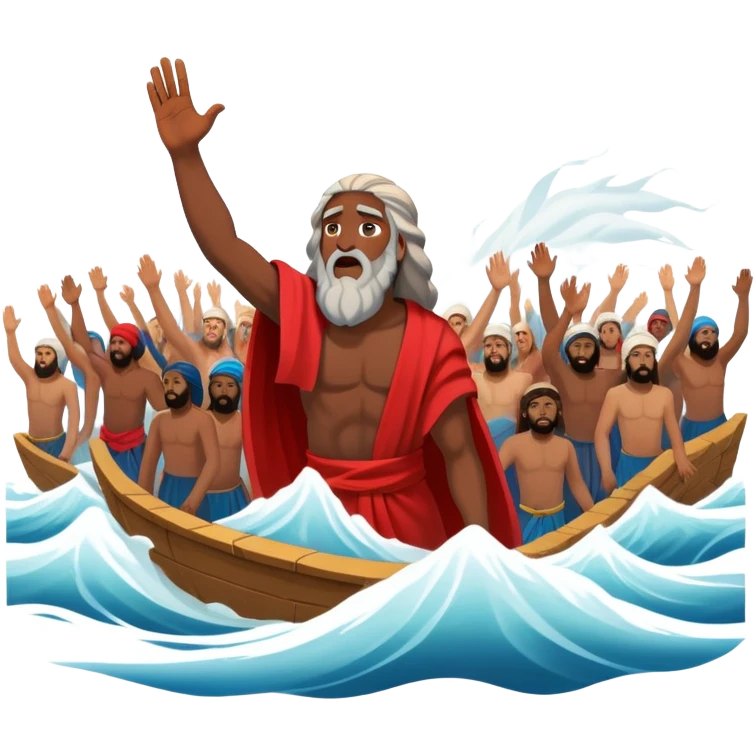Moses parting the red sea emoji