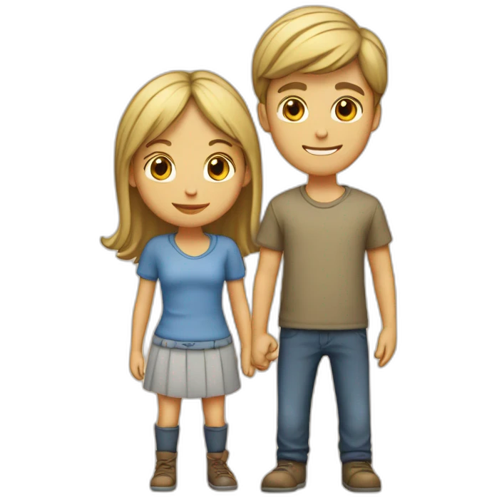 Garçon et fille en couple emoji