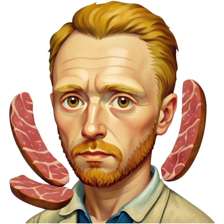 van gogh painting a spam meat art  emoji