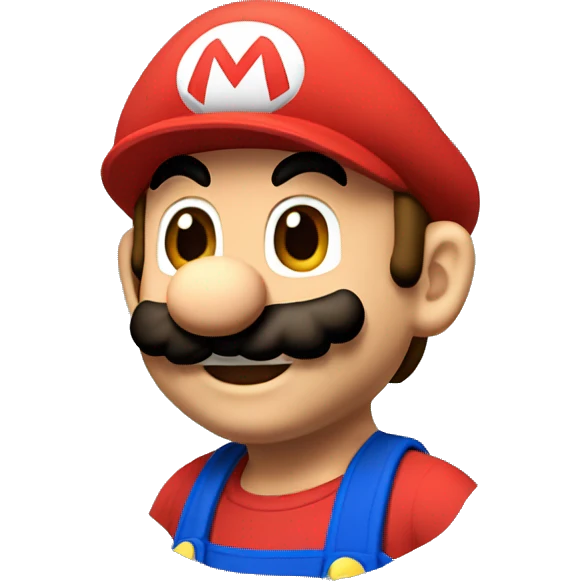 Mario tête mario emoji