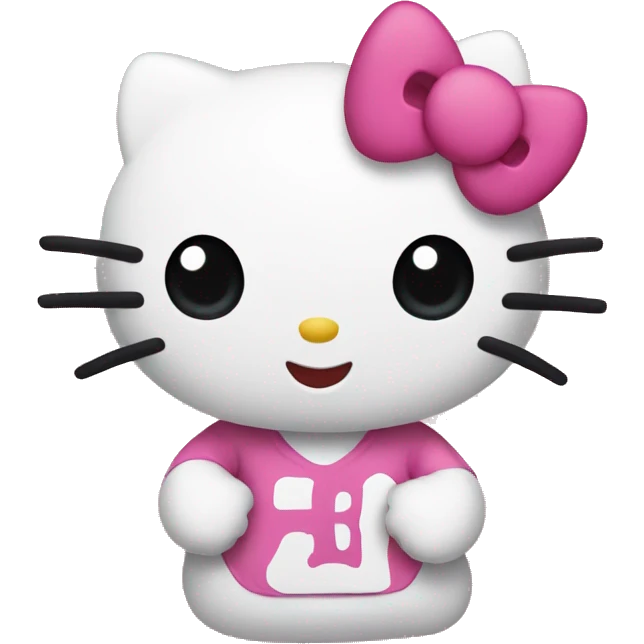 Hello kitty with E initial emoji