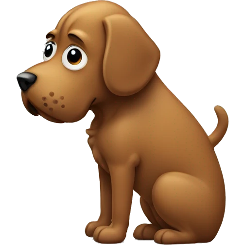 Dog pooping emoji