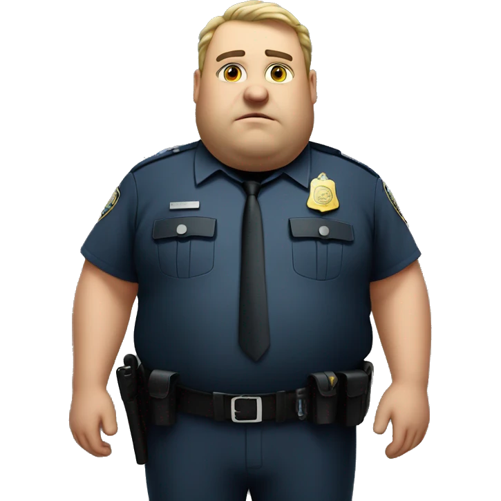 fat man as cop emoji