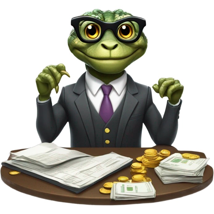 capitalist reptilian banker emoji